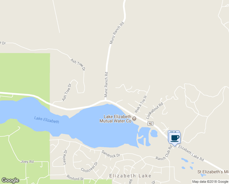 map of restaurants, bars, coffee shops, grocery stores, and more near 15050 Hawk Drive in Lake Hughes