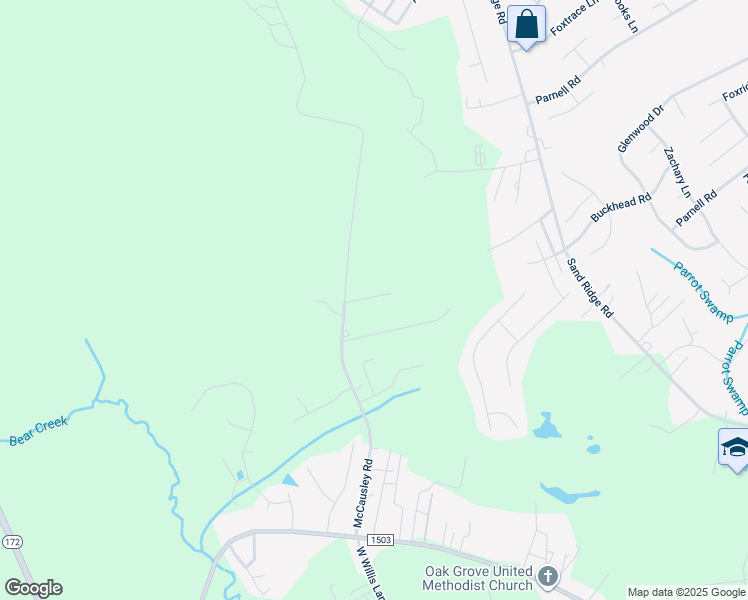 map of restaurants, bars, coffee shops, grocery stores, and more near 306 Trails End in Hubert