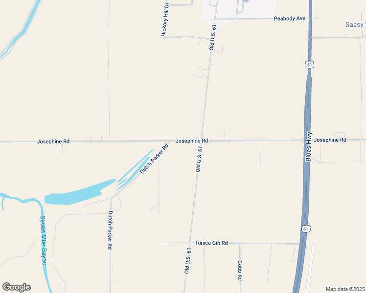 map of restaurants, bars, coffee shops, grocery stores, and more near 3340 Josephine Road in Tunica