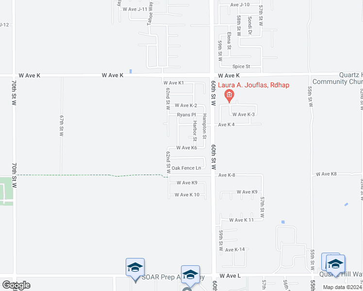 map of restaurants, bars, coffee shops, grocery stores, and more near 43314 Brandon Thomas Way in Lancaster