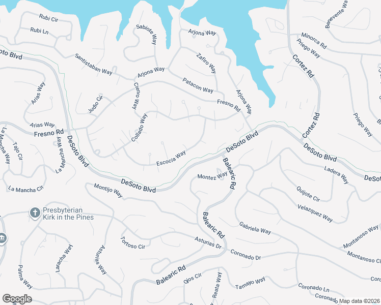 map of restaurants, bars, coffee shops, grocery stores, and more near 14 Escocia Way in Hot Springs Village