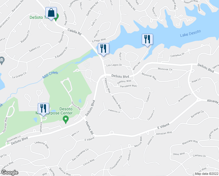 map of restaurants, bars, coffee shops, grocery stores, and more near 9 Perralena Lane in Hot Springs