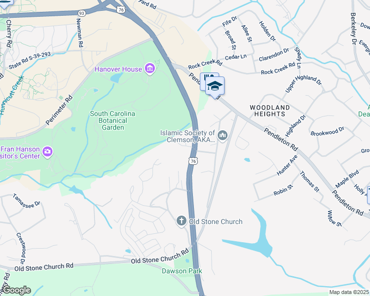 map of restaurants, bars, coffee shops, grocery stores, and more near 112 Singleton Street in Clemson