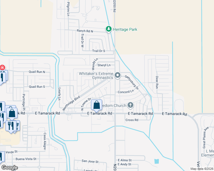 map of restaurants, bars, coffee shops, grocery stores, and more near 2917 Laurel Circle in Altus