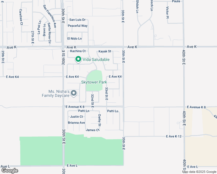 map of restaurants, bars, coffee shops, grocery stores, and more near 43316 33rd Street East in Lancaster