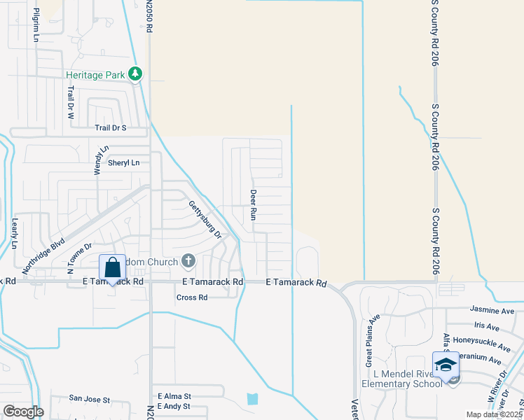 map of restaurants, bars, coffee shops, grocery stores, and more near 1816 Caribou Circle in Altus