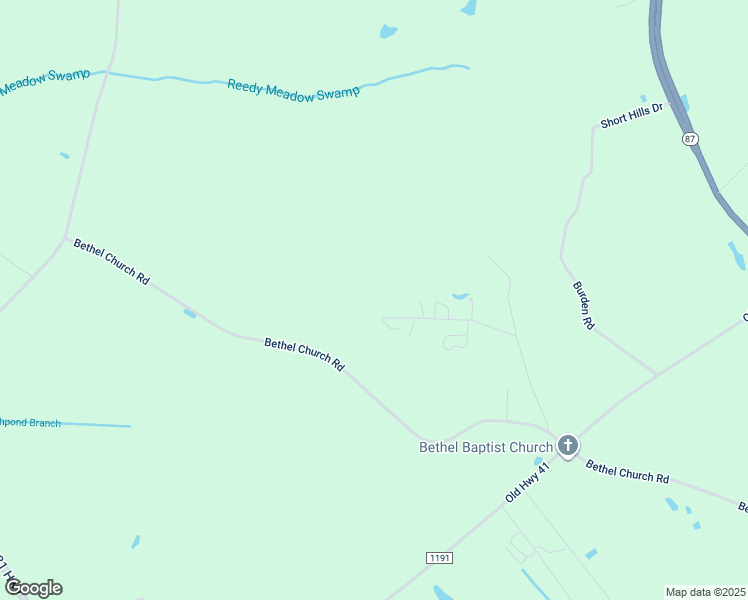 map of restaurants, bars, coffee shops, grocery stores, and more near Lula Long Road in Bladen County