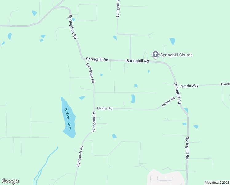 map of restaurants, bars, coffee shops, grocery stores, and more near 3490 Brock Road in Alexander