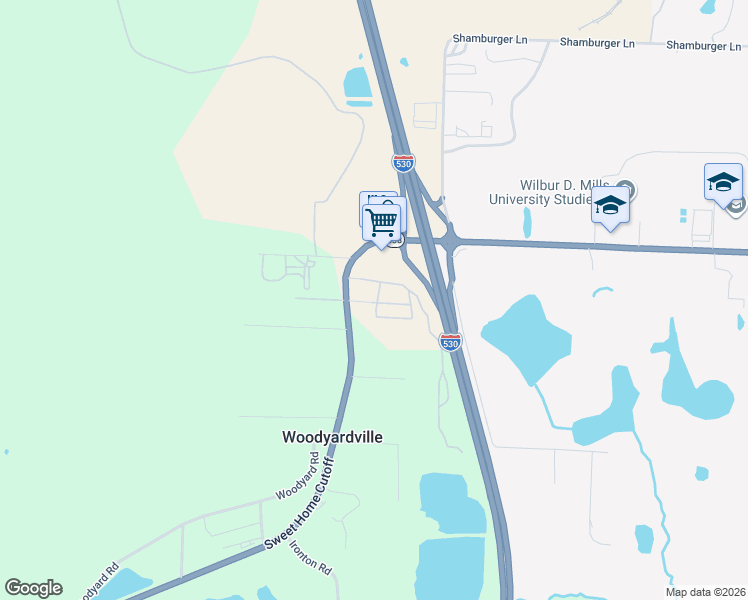 map of restaurants, bars, coffee shops, grocery stores, and more near 411 West Dixon Road in Little Rock