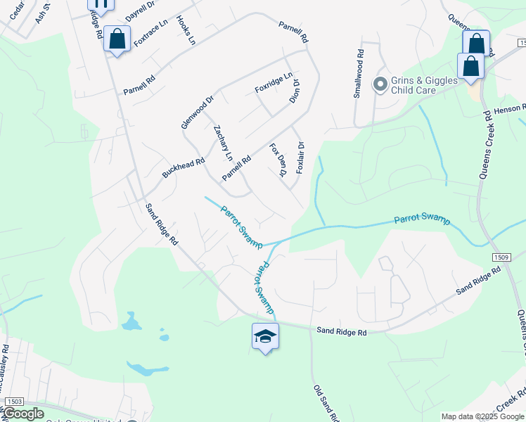 map of restaurants, bars, coffee shops, grocery stores, and more near 246 Zachary Lane in Hubert