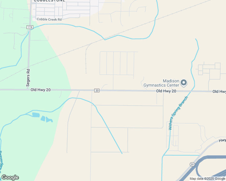 map of restaurants, bars, coffee shops, grocery stores, and more near County Road 20 in Madison