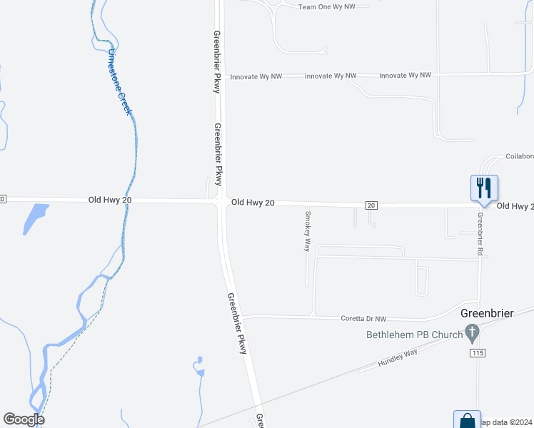 map of restaurants, bars, coffee shops, grocery stores, and more near 26232 Old Highway 20 in Madison