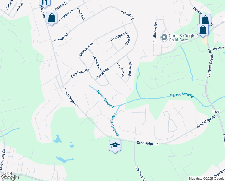 map of restaurants, bars, coffee shops, grocery stores, and more near 244 Zachary Lane in Hubert