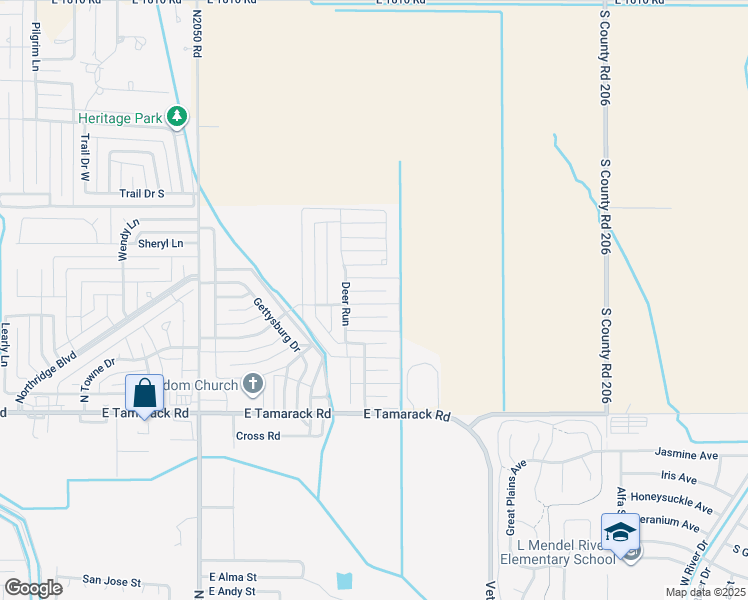 map of restaurants, bars, coffee shops, grocery stores, and more near 1816 Caribou Circle in Altus