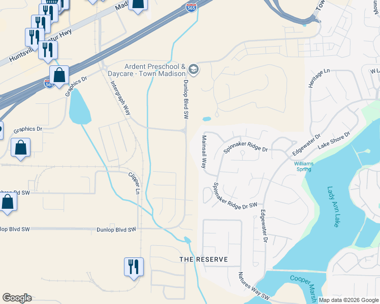 map of restaurants, bars, coffee shops, grocery stores, and more near 209 Mainsail Way in Madison