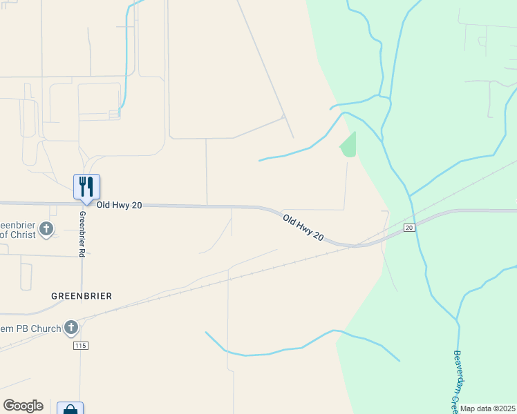 map of restaurants, bars, coffee shops, grocery stores, and more near Old Highway 20 in Limestone County