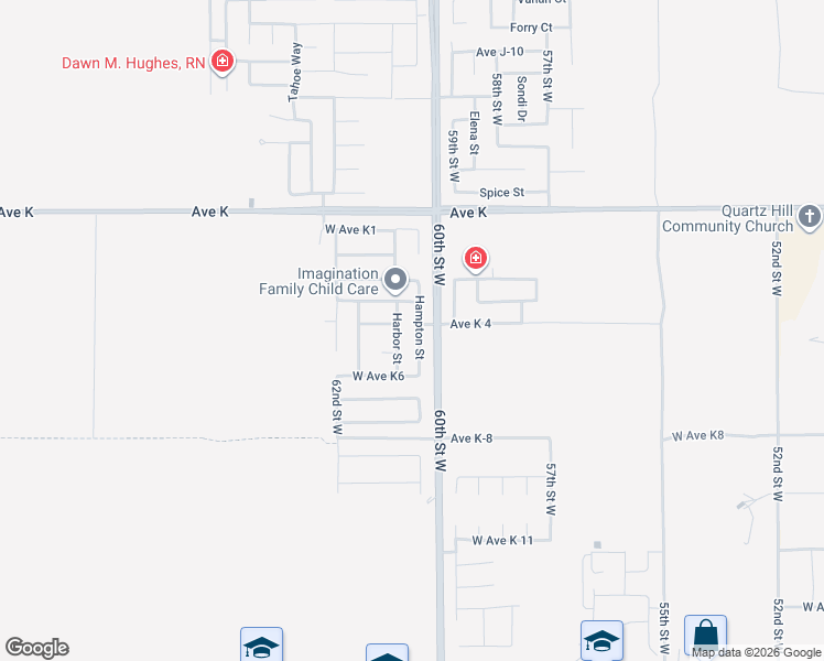 map of restaurants, bars, coffee shops, grocery stores, and more near 43361 Hampton Street in Lancaster