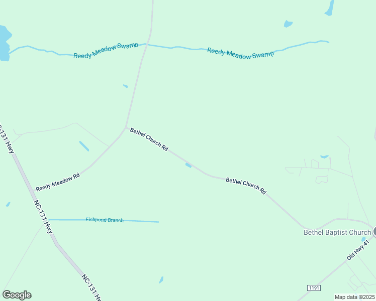 map of restaurants, bars, coffee shops, grocery stores, and more near 2278 Bethel Church Road in Tar Heel