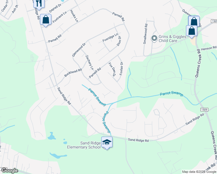 map of restaurants, bars, coffee shops, grocery stores, and more near 251 Zachary Lane in Hubert