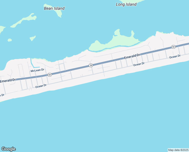 map of restaurants, bars, coffee shops, grocery stores, and more near 5313 Ocean Drive in Emerald Isle