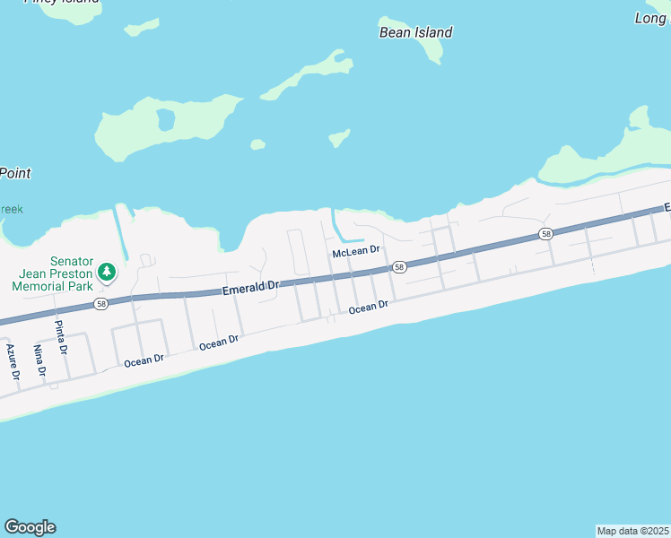 map of restaurants, bars, coffee shops, grocery stores, and more near 200 West Landing Drive in Emerald Isle