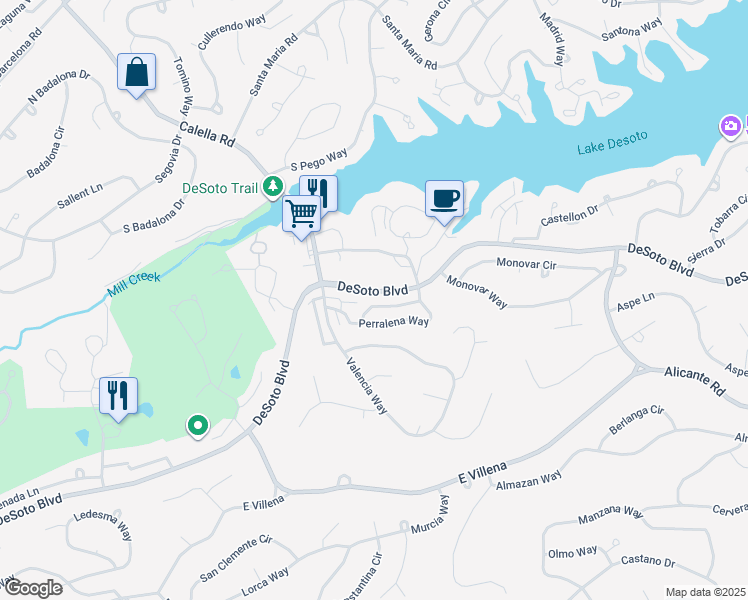 map of restaurants, bars, coffee shops, grocery stores, and more near 16 Destino Way in Hot Springs