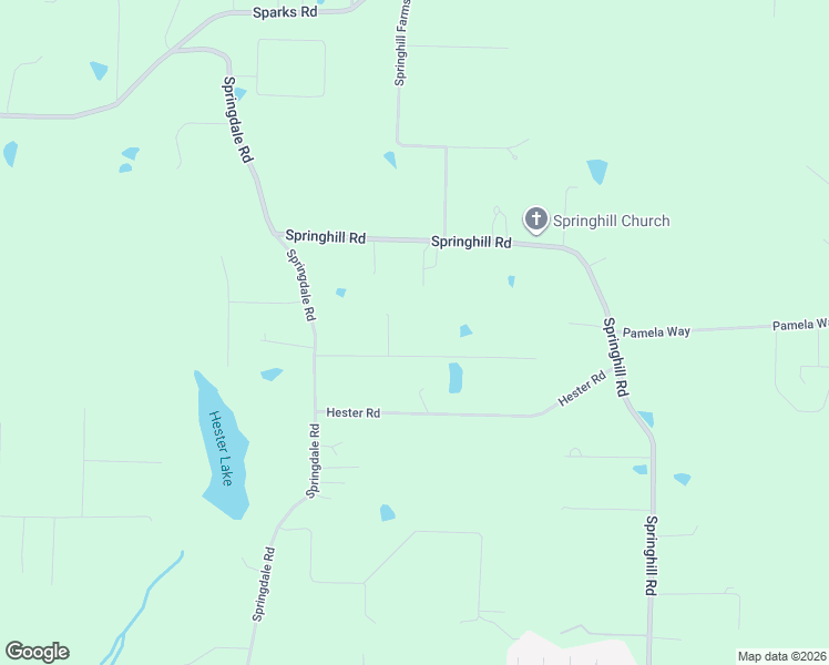 map of restaurants, bars, coffee shops, grocery stores, and more near 3414 Brock Road in Alexander