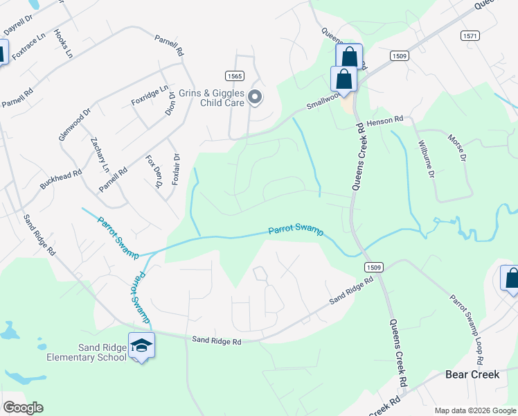 map of restaurants, bars, coffee shops, grocery stores, and more near 109 Evergreen Drive in Hubert