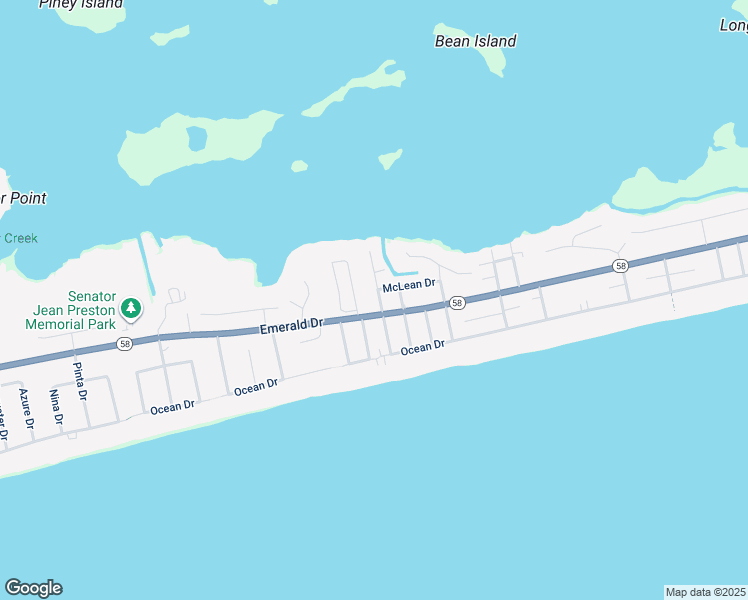 map of restaurants, bars, coffee shops, grocery stores, and more near 200 West Landing Drive in Emerald Isle