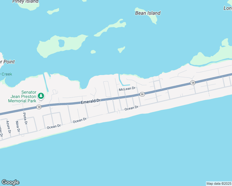map of restaurants, bars, coffee shops, grocery stores, and more near 200 West Landing Drive in Emerald Isle