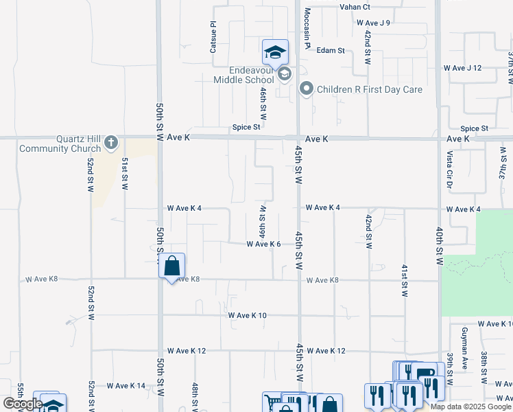 map of restaurants, bars, coffee shops, grocery stores, and more near 4612 Parton Court in Lancaster