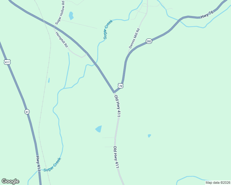 map of restaurants, bars, coffee shops, grocery stores, and more near 4997-5151 Old Highway 411 in Chatsworth