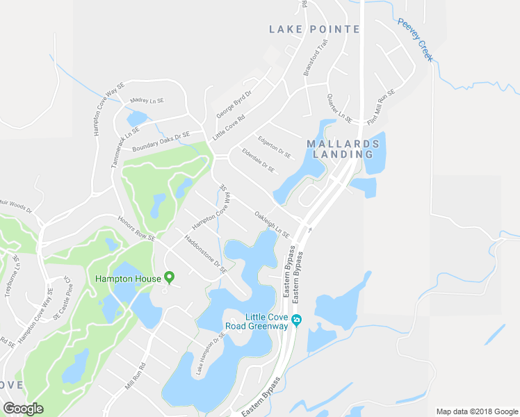 map of restaurants, bars, coffee shops, grocery stores, and more near 2913 Oakleigh Lane Southeast in Owens Cross Roads