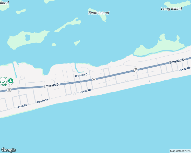 map of restaurants, bars, coffee shops, grocery stores, and more near 5712 Emerald Drive in Emerald Isle