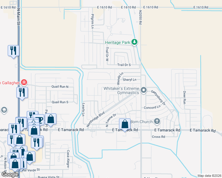map of restaurants, bars, coffee shops, grocery stores, and more near 913 Isabella Lane in Altus