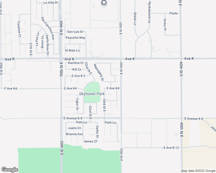 map of restaurants, bars, coffee shops, grocery stores, and more near 3315 East Avenue K4 in Lancaster