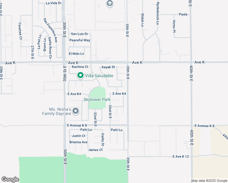 map of restaurants, bars, coffee shops, grocery stores, and more near 3315 East Avenue K4 in Lancaster