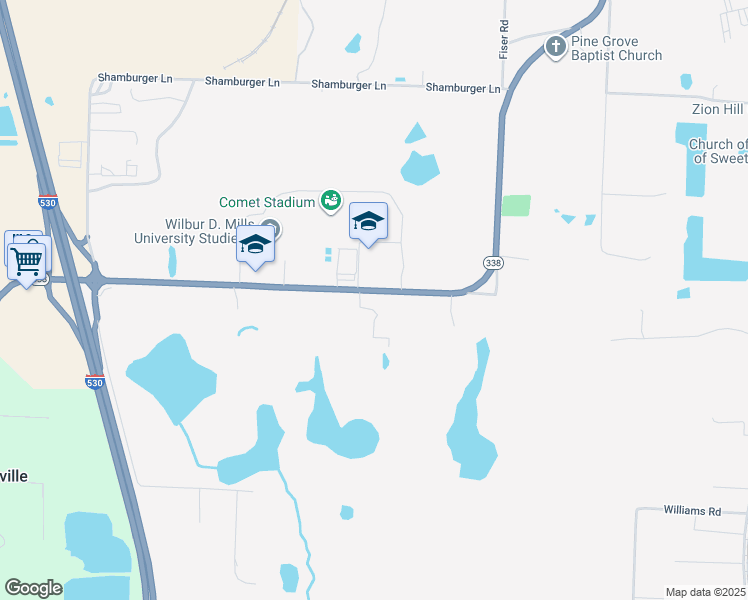map of restaurants, bars, coffee shops, grocery stores, and more near 1210 East Dixon Road in Little Rock