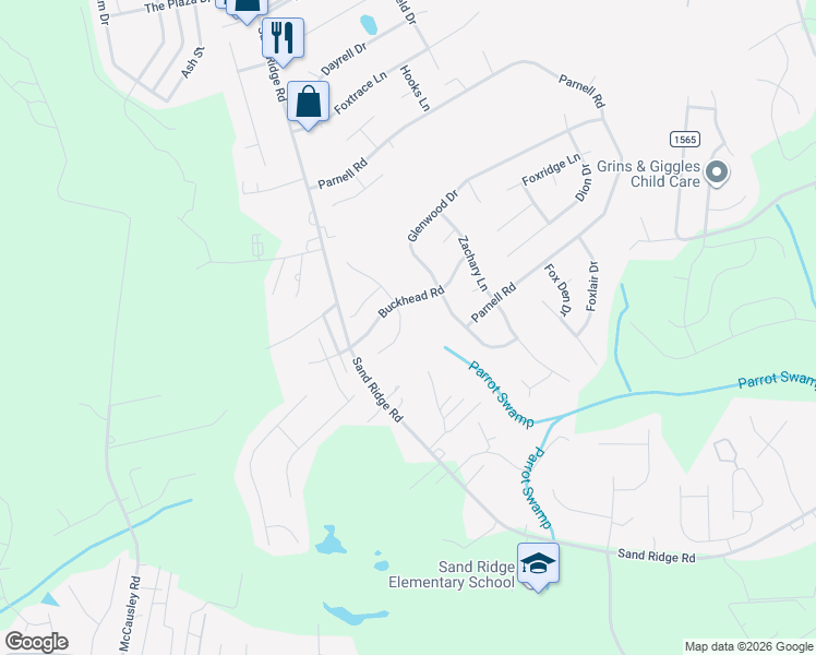 map of restaurants, bars, coffee shops, grocery stores, and more near 301 Rack Lane in Hubert