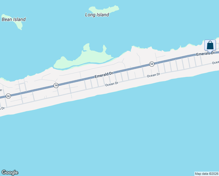 map of restaurants, bars, coffee shops, grocery stores, and more near 4801 Ocean Drive in Emerald Isle