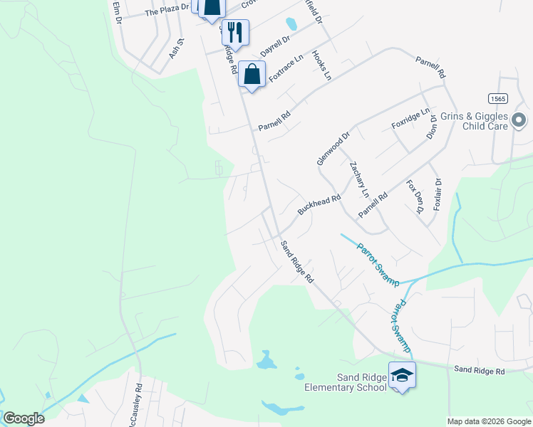 map of restaurants, bars, coffee shops, grocery stores, and more near 208 Fox Way South in Hubert