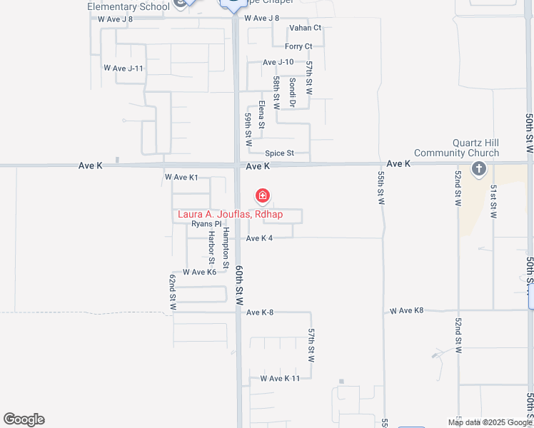 map of restaurants, bars, coffee shops, grocery stores, and more near 5812 West Avenue K-2 in Lancaster