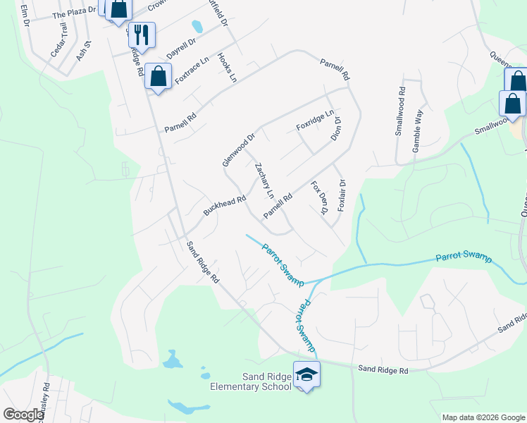 map of restaurants, bars, coffee shops, grocery stores, and more near 226 Zachary Lane in Hubert