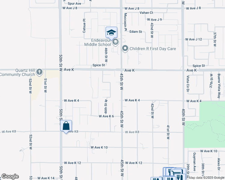 map of restaurants, bars, coffee shops, grocery stores, and more near 43446 Honeybee Lane in Lancaster