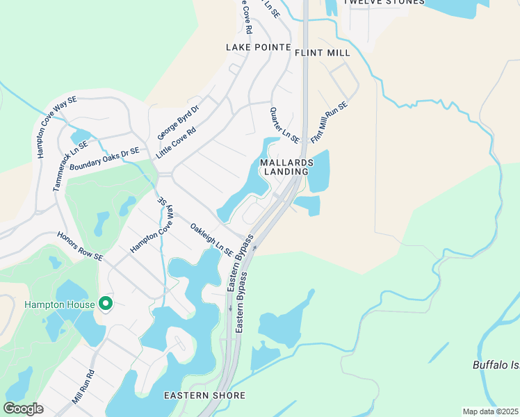 map of restaurants, bars, coffee shops, grocery stores, and more near 3189 Mallard Point Drive Southeast in Owens Cross Roads