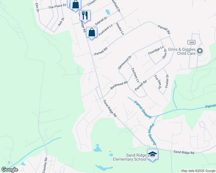 map of restaurants, bars, coffee shops, grocery stores, and more near 103 Reese Lane in Hubert