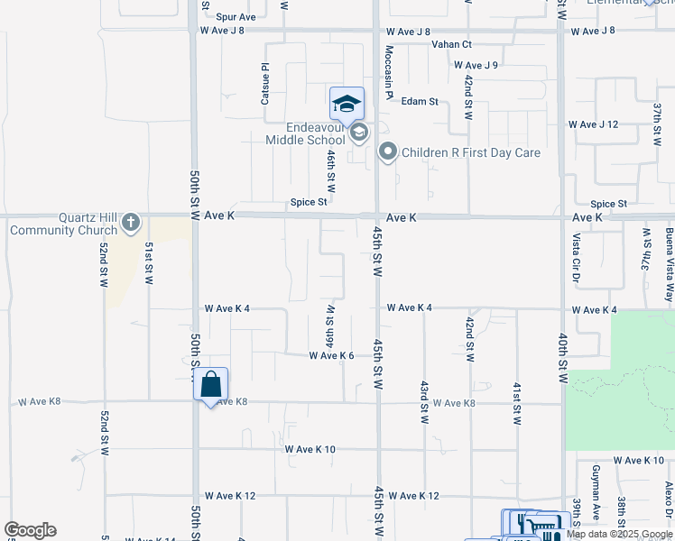 map of restaurants, bars, coffee shops, grocery stores, and more near 43455 Honeybee Lane in Lancaster