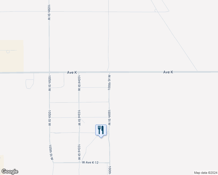 map of restaurants, bars, coffee shops, grocery stores, and more near West Avenue K-2 in Lancaster