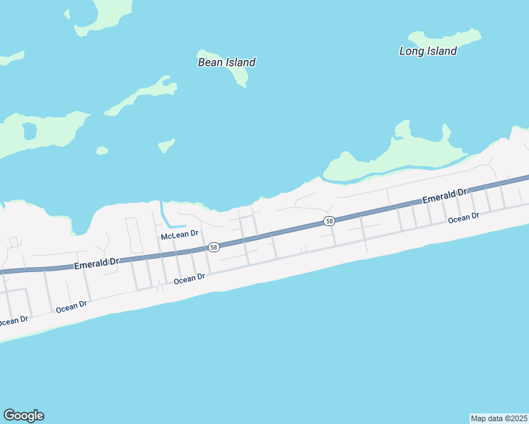 map of restaurants, bars, coffee shops, grocery stores, and more near 5501 Fredeen Court in Emerald Isle