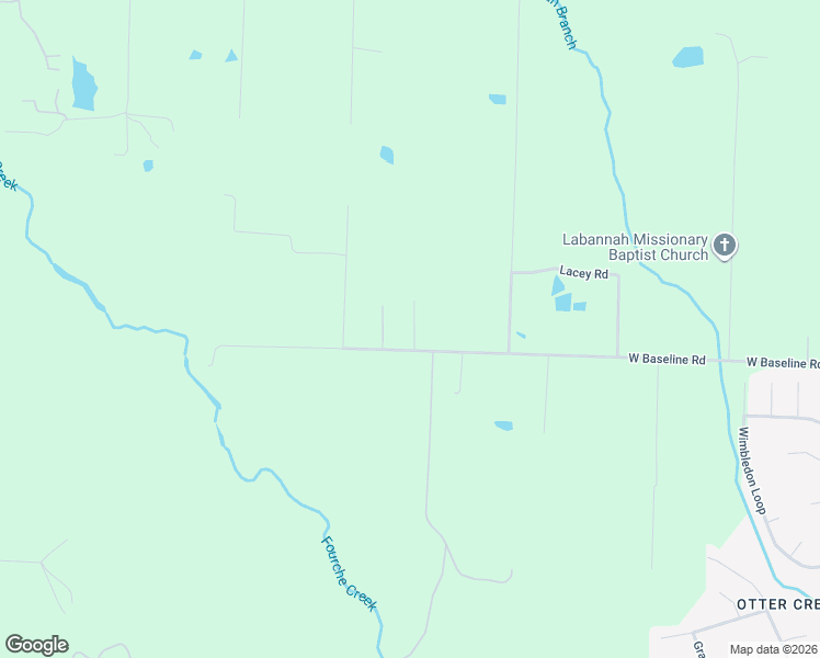 map of restaurants, bars, coffee shops, grocery stores, and more near 16100 West Baseline Road in Little Rock
